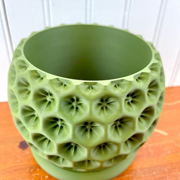 Modern Geometric Planter with Drainage Tray, Starry Planter Pot - Picture 3 of 10